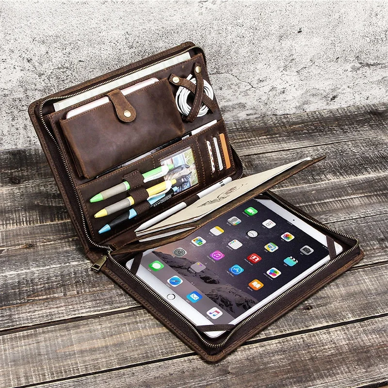 Tablet Tech Accessories - Leather Tablet Storage Bag for Apple