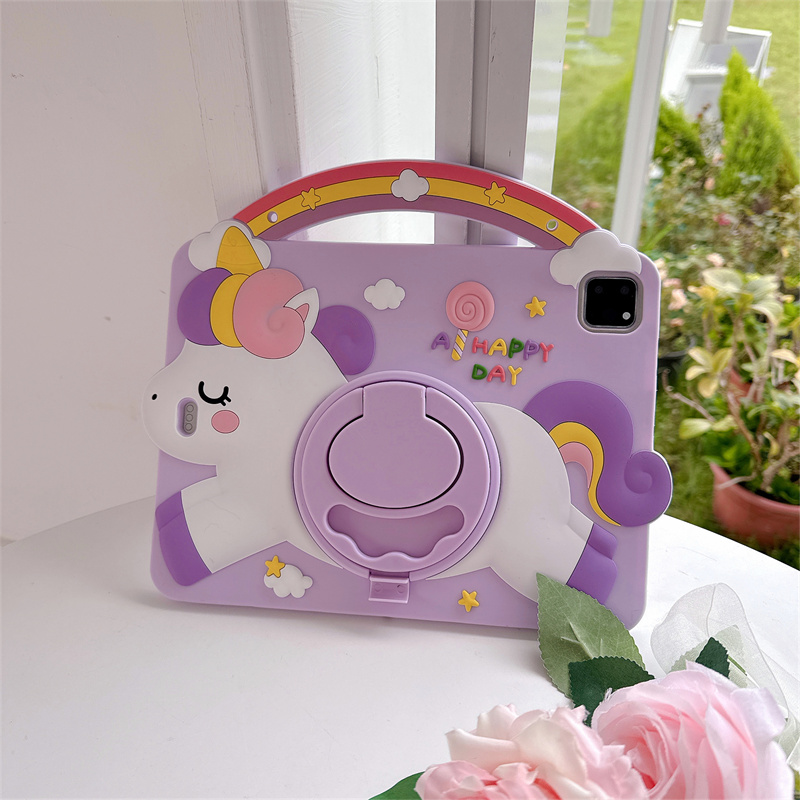Cartoon Unicorn Kids Stand Tab - Tablet A9 Accessories 评论和价格