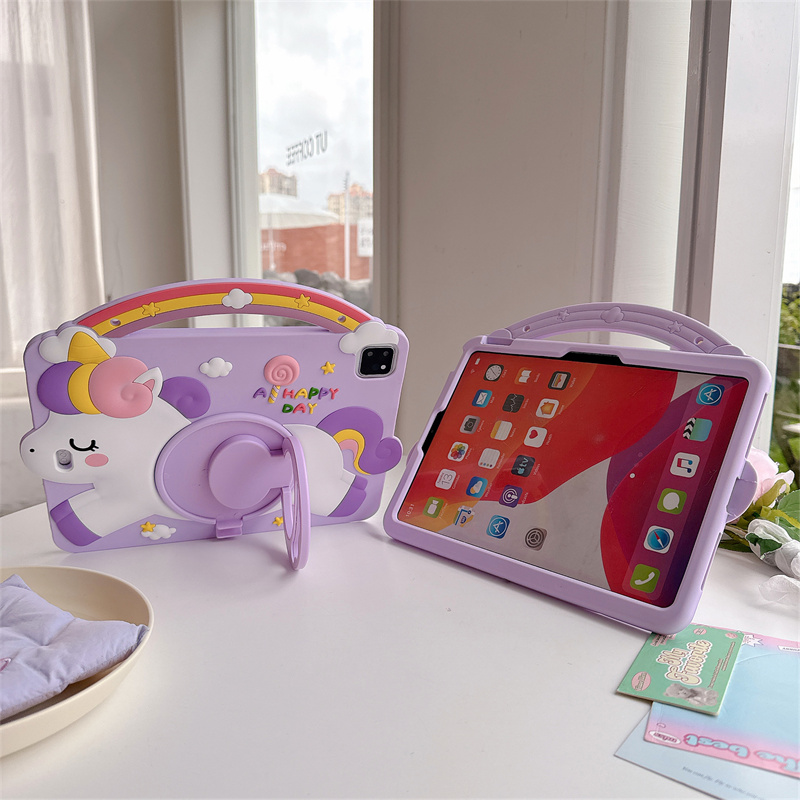 Cartoon Unicorn Kids Stand Tab - Tablet A9 Accessories 评论和价格