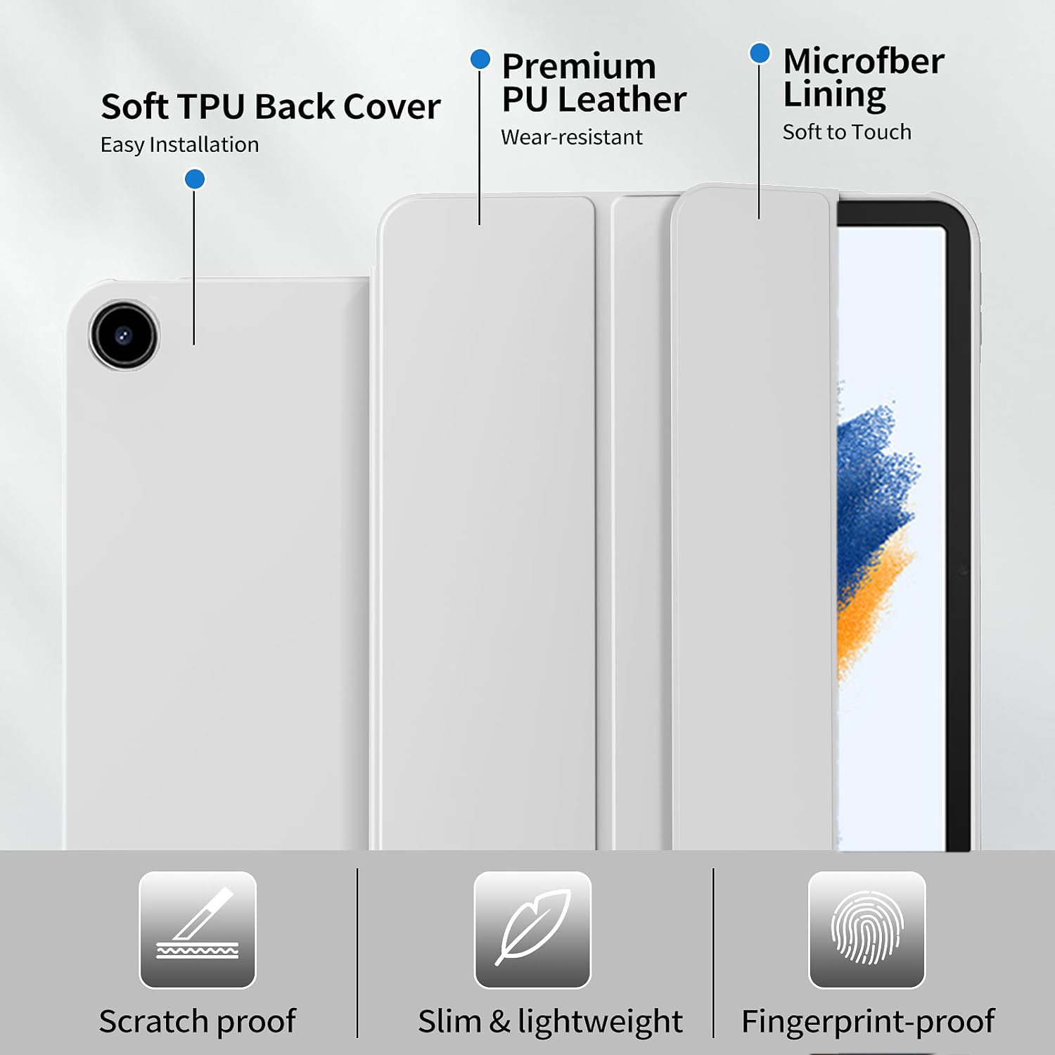 Tri-fold Flip Case For Samsung - Vortex Tablet Accessories 评论和价格